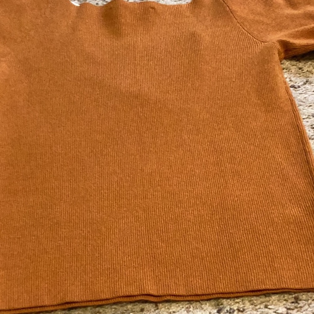 LOFT Warm Orange Knit Top - Picture 6 of 6
